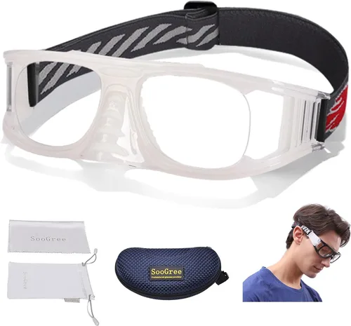 Vista 9 de SooGree Gafas deportivas de racquetbol, baloncesto, fútbol, fútbol, gafas protectoras, lentes de seguridad, lentes reemplazables