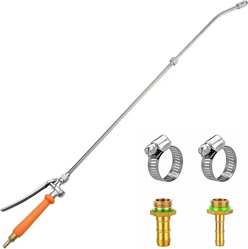 Vista 10 de 2 Piezas Varita Rociadora de Repuesto de Metal Completo, Varita Rociadora de Repuesto con Púa de Latón de 1/4" y 3/8", Varita Rociadora de Acero