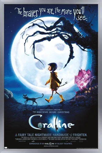 Vista 9 de Trends International Coraline - Póster de pared de una hoja Braver, 14.72 x 22.37 pulgadas, versión enmarcada de madera de granero Versión enmarcada