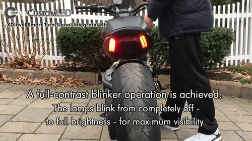 Vista 5 de Custom LED Kit integrador de señal de giro inteligente para Ducati Diavel 1260 y 1260S 2019-2023 - Módulo de luz trasera Plug and Play