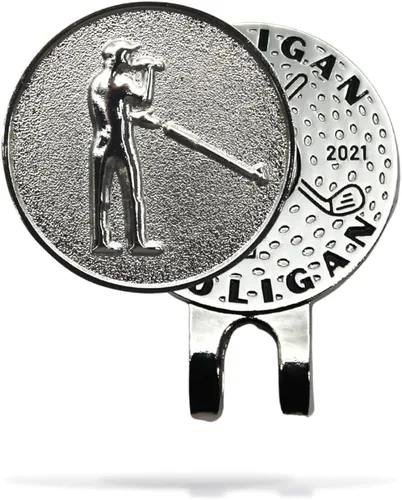 Vista 45 de MULLIGAN HOOLIGAN® Marcador de pelota de golf + clip magnético para sombrero Esmalte de alta calidad Regalo divertido para los amantes del golf