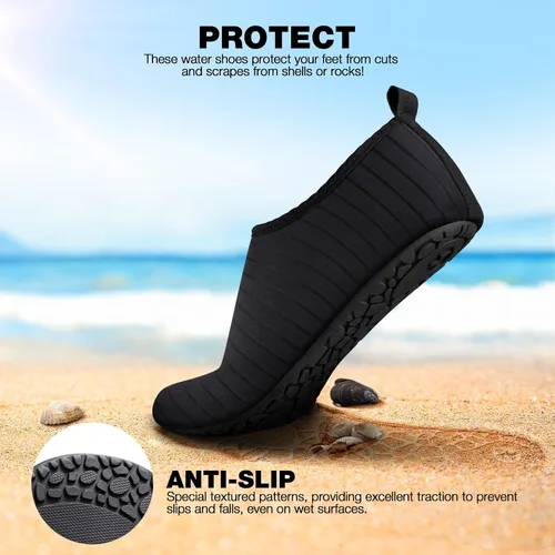 Vista 4 de SIMARI Zapatos de Agua para Hombre y Mujer, Calcetines Acuáticos para Playa, Pies Descalzos, Secado Rápido, Aerobics Acuáticos, Natación, Piscina