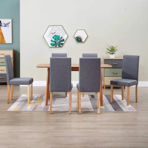 Vista 15 de 2-Pack Black Fabric Dining Chairs with Rubber Wood Frame, Modern Farmhouse Accent Chairs for Kitchen Dining Room, Comfortable Upholstered Seats