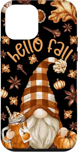 Vista 16 de Pumpkin Spice Coffee Hello Fall Funny Thanksgiving Gnome Case for iPhone 16