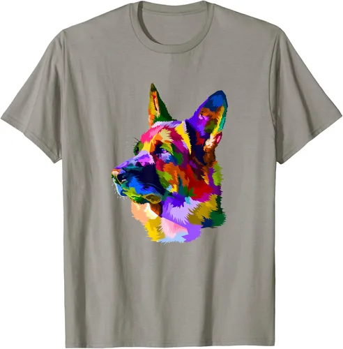 Vista 33 de Camiseta para dueño de perro de pastor alemán, Negro