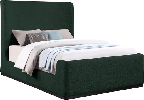 Vista 11 de Meridian Furniture OliverCream-T Colección Oliver Modern Cama individual tapizada de tela boucle contemporánea con acabado de cepillo de alambre
