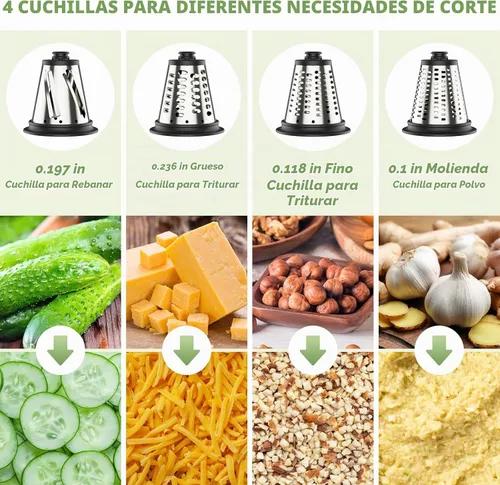 Vista 4 de COFUN - Rallador de queso para KitchenAid, rallador de queso grande