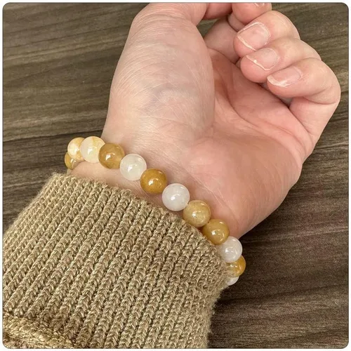 Vista 5 de PEAS Joyería de moda Pulsera de piedra curativa Pulsera elástica de energía de cristal