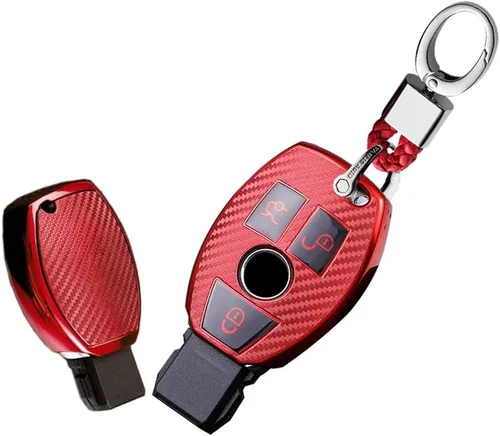 Vista 16 de KUNIO Funda protectora para llavero de coche para Benz A B Clase C GLA GLK Llavero TPU 3 botones b blanco