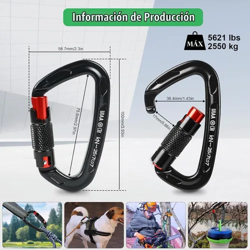 Vista 7 de Equipo de escalada de árboles Fepinc con cinturón de seguridad, cuerda