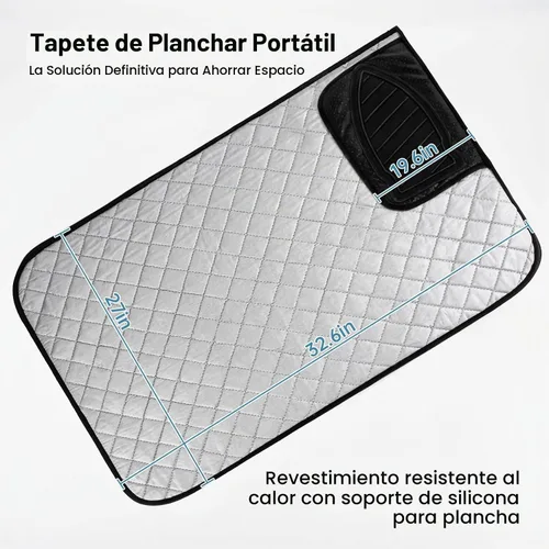 Vista 2 de Tapete de planchar magnético, tabla de planchar portátil para mesa, hogar, lavandería, viajes, oficina, caravana