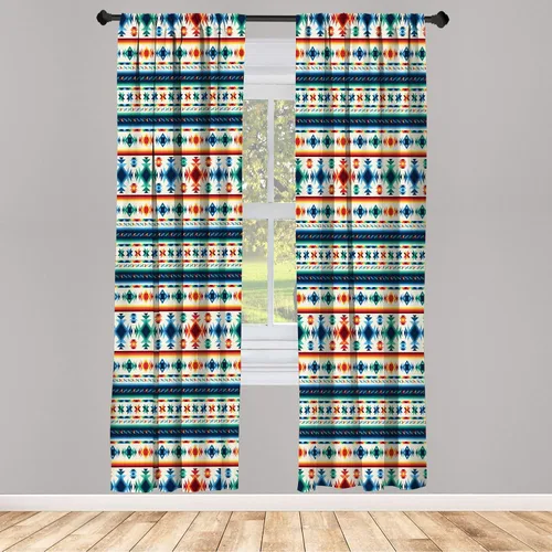 Vista 63 de Ambesonne - Cortinas amarillas para ventana, arte moderno escandinavo de escena de jardín con flores de tulipán y mariposas bailando, juego de 2