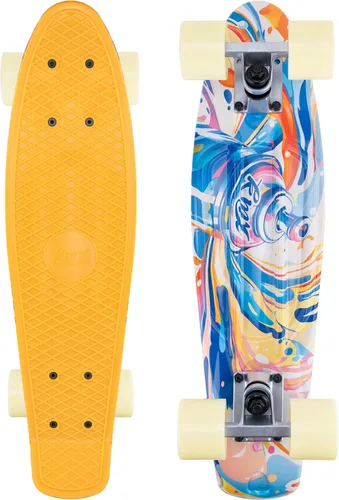 Vista 11 de KMX Classic Retro Mini Cruiser Skateboard for Kids, Teens, Adults Portable Compact Cruiser for Boys,Girls,Students,Beginners & Pros,Smooth