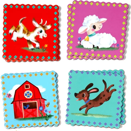 Vista 6 de eeBoo: Juego de memoria y coincidencia - Little Farm - 10 pares, desarrolla habilidades de reconocimiento, concentración, memoria y vocabulario, a