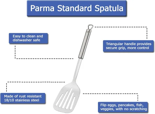 Vista 3 de Küchenprofi Parma Espátula / Turner, 13.5", Plata