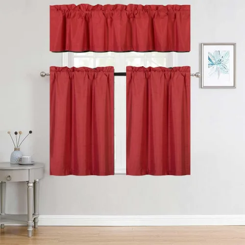 Vista 3 de Versátil juego de 3 piezas con bolsillo para barra, panel de ventana pequeña, con forro de espuma, cortina opaca (K3) (negro)
