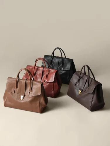 Vista 9 de Bolso de lujo del diseñador del bolso de cuero genuino para las mujeres bolsos de cuero suave lujo gran capacidad bolsa de mano trabajo