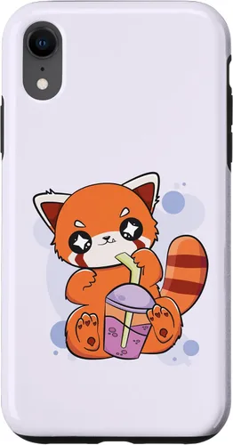 Vista 8 de Funda para iPhone 15 con diseño de panda rojo Boba Cute Anime Kawaii Pearl Bubble Tea Case