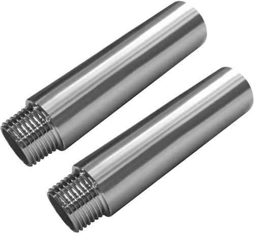 Vista 7 de Beduan Accesorios de tubería de acero inoxidable, 1/2" NPT macho x 1/2" NPT hembra roscada, niple de 2" de longitud de tubería fundida (paquete de 2)