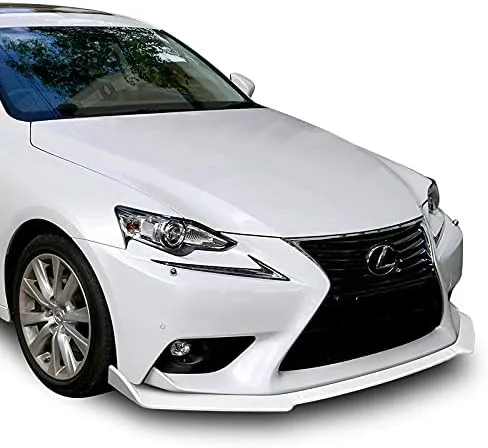 Vista 5 de Borde de parachoques delantero de 3 piezas compatible con Lexus IS250/IS350/IS200t 2014 2015 2016 (no compatible con parachoques modelo F-Sport)