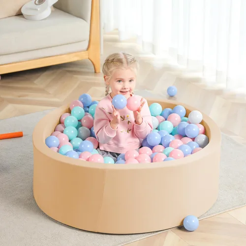 Vista 4 de Pote de bolas de espuma, 36 x 12 pulgadas, para interiores y exteriores, bola redonda suave, juguete de regalo ideal para niños, pozo de bolas suave