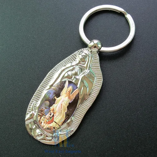 Vista 8 de 12 piezas personalizadas de bautismo de recuerdo de fiesta, llavero de metal de ángel de la guarda, regalo de bautizo para grabado de invitados