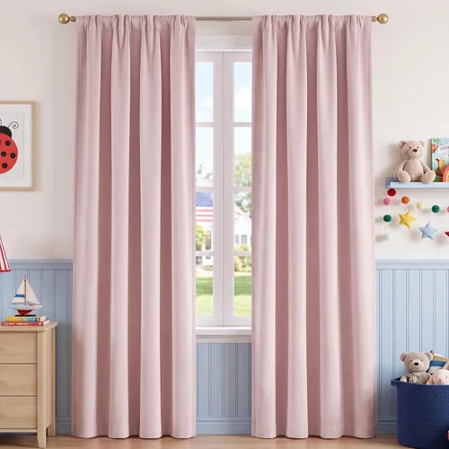 Vista 50 de NICETOWN Biscotti - Cortinas de cocina beige de 36 pulgadas de largo, bolsillo para barra, 100% opacas, casuales y relajantes, tratamientos