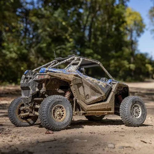 Vista 4 de Losi Camión RC 1/10 RZR Rey 4 ruedas Tracción sin escobillas Batería lista para funcionar y cargador no incluidos Polaris LOS03029T1 Camiones