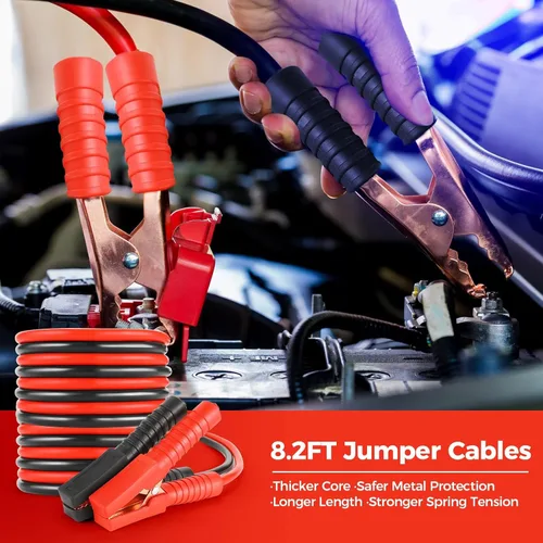 Vista 3 de Sailnovo - Kit de emergencia para automóvil de 20 piezas con cables de puente, kit de emergencia de seguridad en carretera para vehículos, camiones