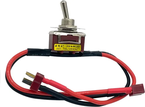 Vista 2 de Interruptor eléctrico de encendido y apagado de corriente grande con enchufe en T para RC modelo avión dron coche ESC batería