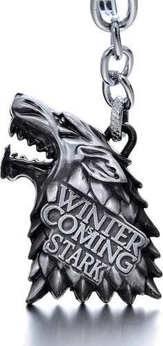 Vista 2 de REINDEAR Llavero de metal oficial de Game of Thrones House Stark Sigil Crest