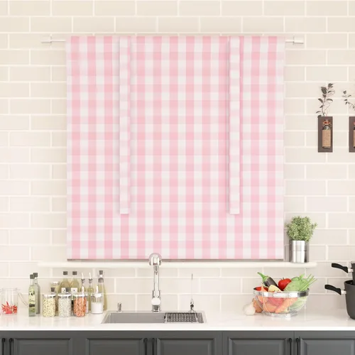 Vista 163 de Cenefas de cortina para ventana de 16 pulgadas de largo, 2 paneles de cuadros búfalo, cortinas pequeñas con bolsillo para barra, estilo clásico