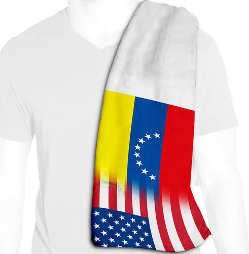 Vista 2 de ExpressItBest Toalla de refrigeración de microfibra - 12 x 36 pulgadas - Bandera de Venezuela (venezolana) - Bandera de Venezuela