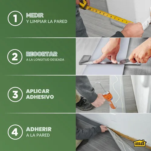 Vista 6 de MD Building - Base de vinilo para pared, almendra, 4 x 120 pies, parte