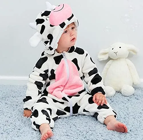 Vista 2 de Pijama unisex de animales para bebé, mameluco de dibujos animados de franela