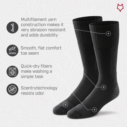 Vista 4 de FoxRiver Men's Wick Dry Maximum Medium-Weight Military Mid-Calf Socks
