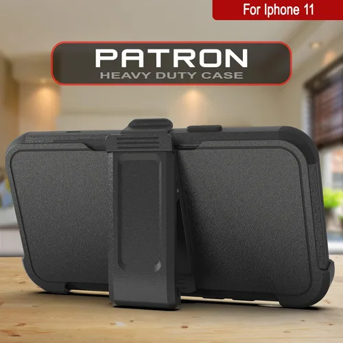 Vista 2 de Punkcase Funda para iPhone 11 con clip para cinturón [Serie Patrón] 4-1, resistente y protectora multicapa con soporte integrado para iPhone 11