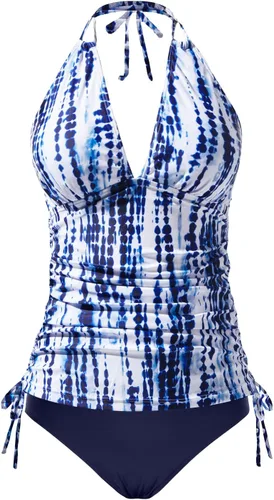 Vista 6 de Talisea Trajes de baño tankini halter para mujer, trajes de baño de dos piezas con control de abdomen