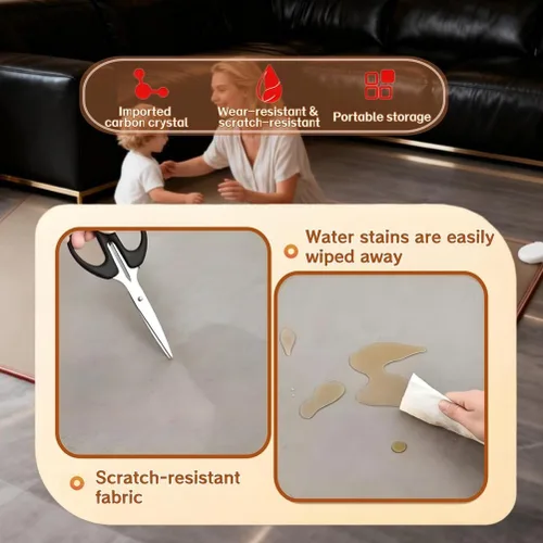 Vista 6 de Heated Floor Rug, Waterproof Heated Floor Mat, Electric Heated Area Rug, Large Heated Area Rugs, Indoor Floor Heater, Timer Fast Heating Adjustment