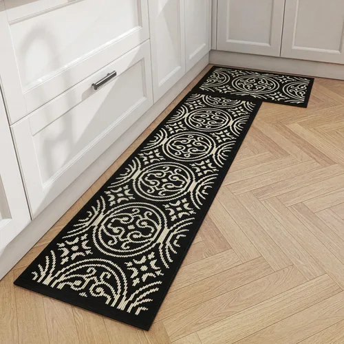 Vista 9 de GIB - Juego de alfombras de cocina y tapetes para piso, set de 2, alfombras antideslizantes/antideslizamiento para cocina, alfombras