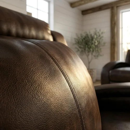 Vista 8 de Juego de sofá reclinable de 3 piezas, juego de muebles de sala de estar, sofá reclinable seccional de cuero, sofá reclinable manual, cómodo asiento