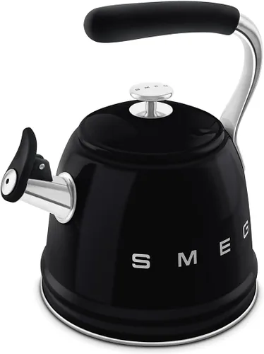 Vista 6 de Smeg Tetera silbante Retro para estufa – 2.4L (Negro)