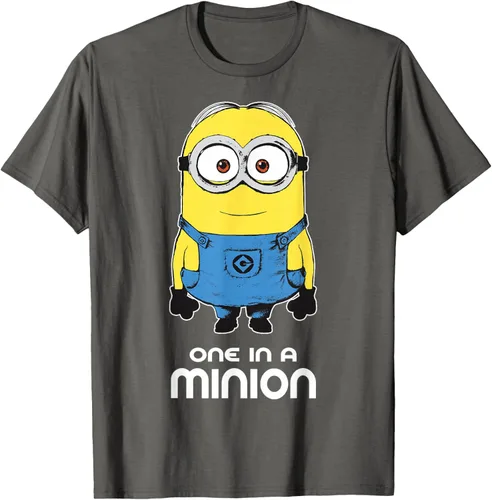 Vista 90 de Despicable Me Camiseta estampada Minions Bob One in A Minion Negro