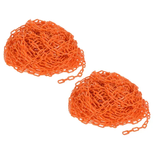 Vista 21 de PATIKIL Eslabones de Cadena de Plástico, Cadenas de Seguridad de 200 Pies, Cadenas de Plástico Negro para Barreras, Control de Multitudes, Líneas