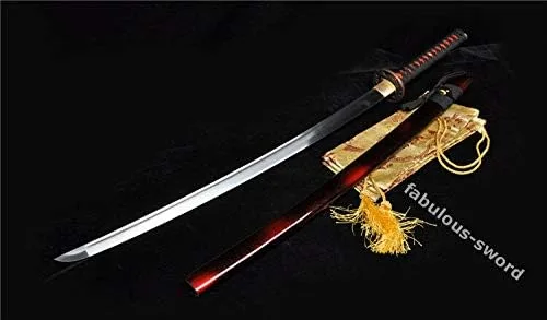 Vista 8 de Espada GLW 41' Sharp 1060 alta acero completo puede cortar árbol japonés Samurai espada Katana