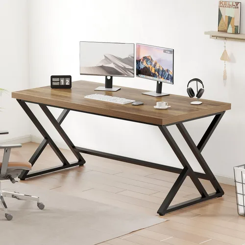 Vista 17 de LVB Escritorio moderno negro de la oficina del metal y de madera
