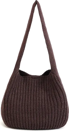 Vista 18 de ENBEI Bolsa Tote de Ganchillo para Mujeres, Bolsa de Hombro Tejida, Bolsa Estética, Linda Bolsa Tote Ecológica para Viajes, Uso Diario, Empaquetado
