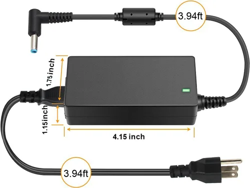 Vista 6 de Cargador para portátil HP Smart Blue Tip Pavilion x360 x2 11 13 15 Elitebook 830 840 850 G3 G4 G5 G6 Probook 450 G5 640 650 G2 Spectre l25296-002