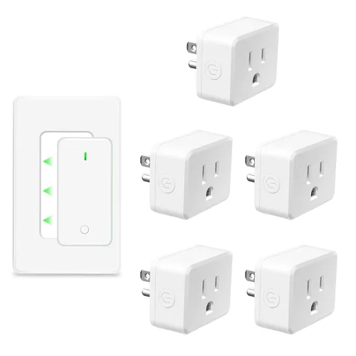 Vista 131 de NineLeaf - Enchufe de salida de control remoto, interruptor de luz de encendido y apagado inalámbrico desmontable 500FT Light Plug Decorator