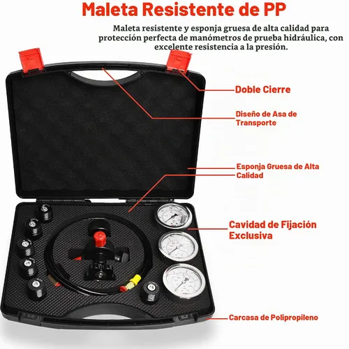 Vista 6 de Kit de carga de acumulador de nitrógeno hidráulico, kit de llenado de nitrógeno, sistema de prueba de presión de nitrógeno con 7 acoplamientos, 3